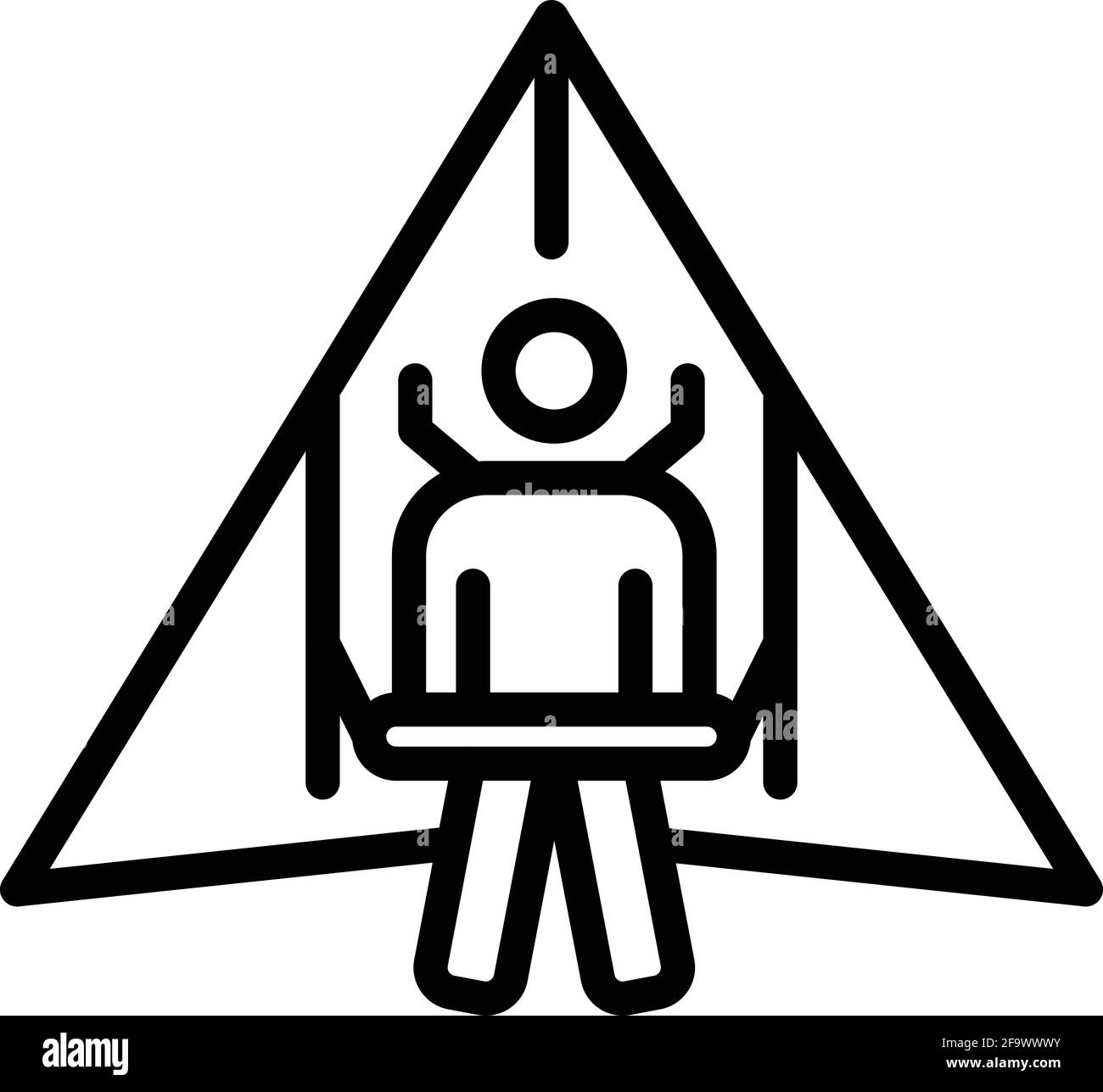 Gliding leisure icon. Outline Gliding leisure vector icon for web