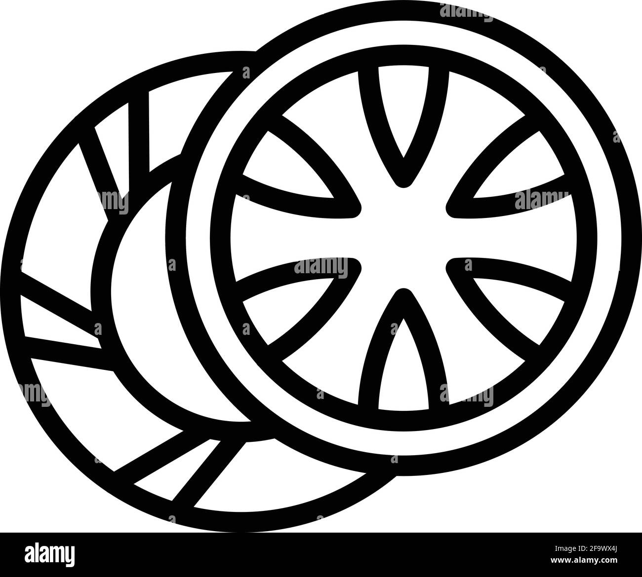 Vehicle clutch icon. Outline Vehicle clutch vector icon for web design