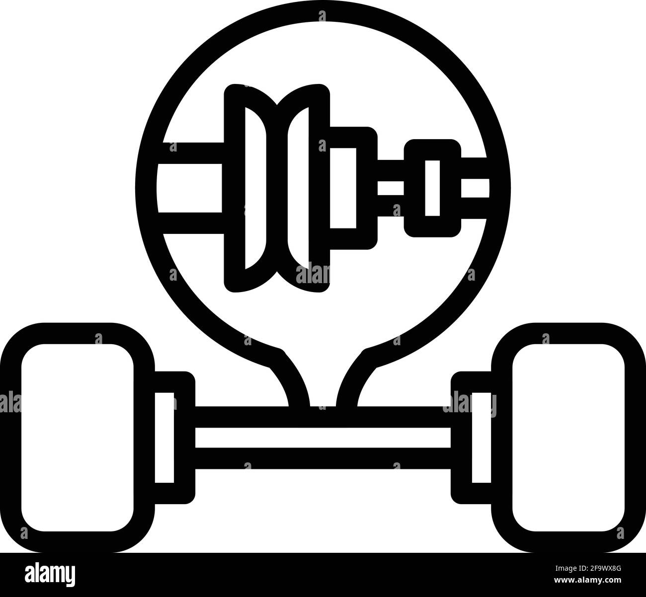 Clutch mechanism icon. Outline Clutch mechanism vector icon for web