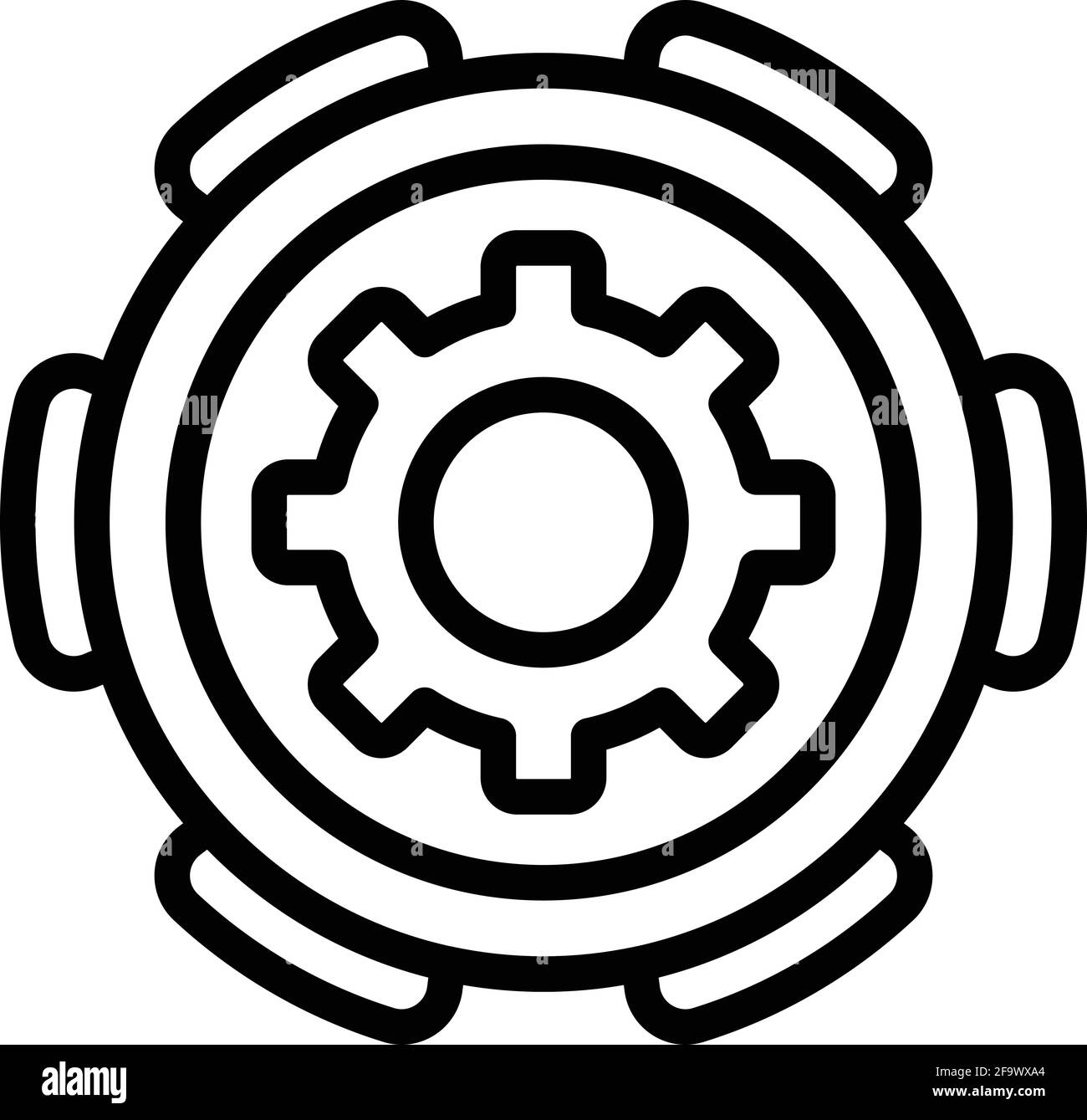 Steel clutch icon. Outline Steel clutch vector icon for web design