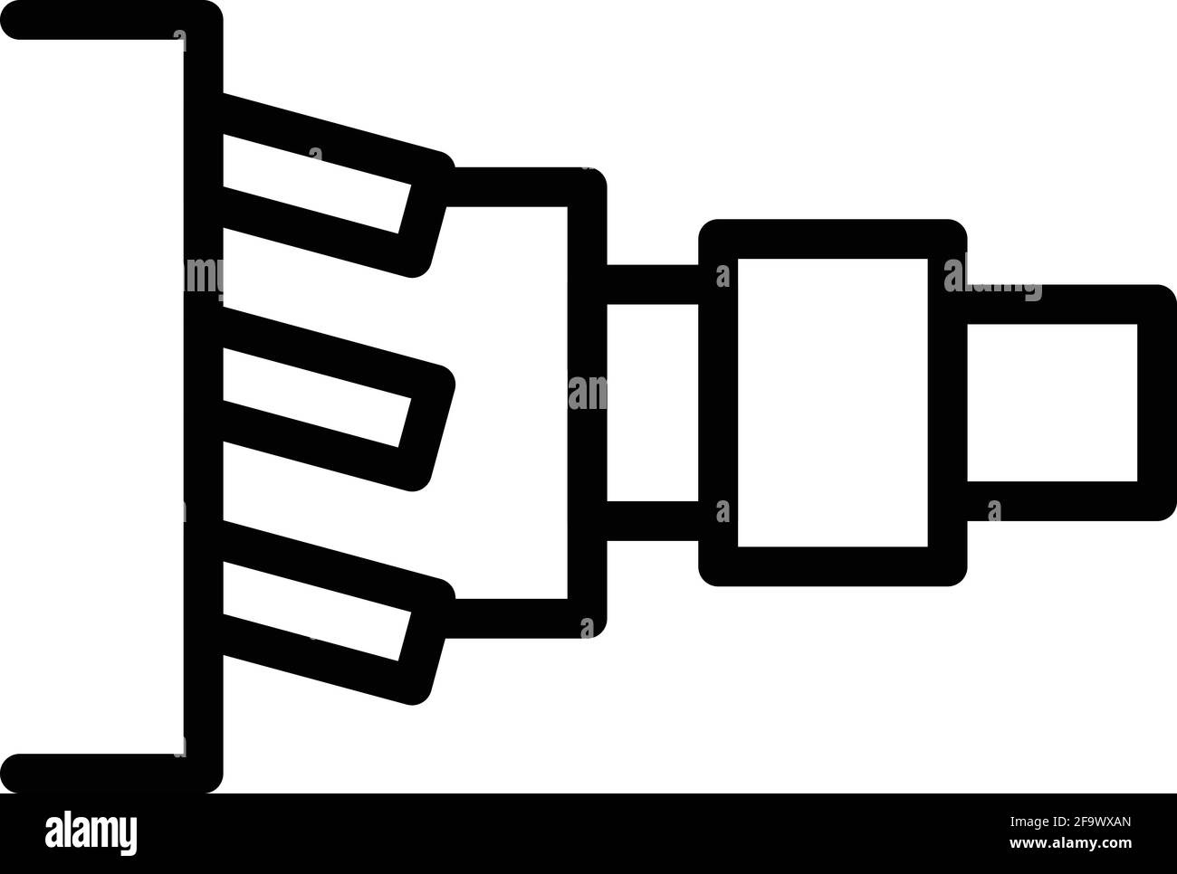 Clutch system icon. Outline Clutch system vector icon for web design