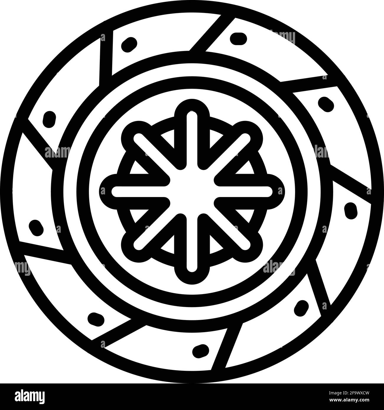 Clutch instrument icon. Outline Clutch instrument vector icon for web