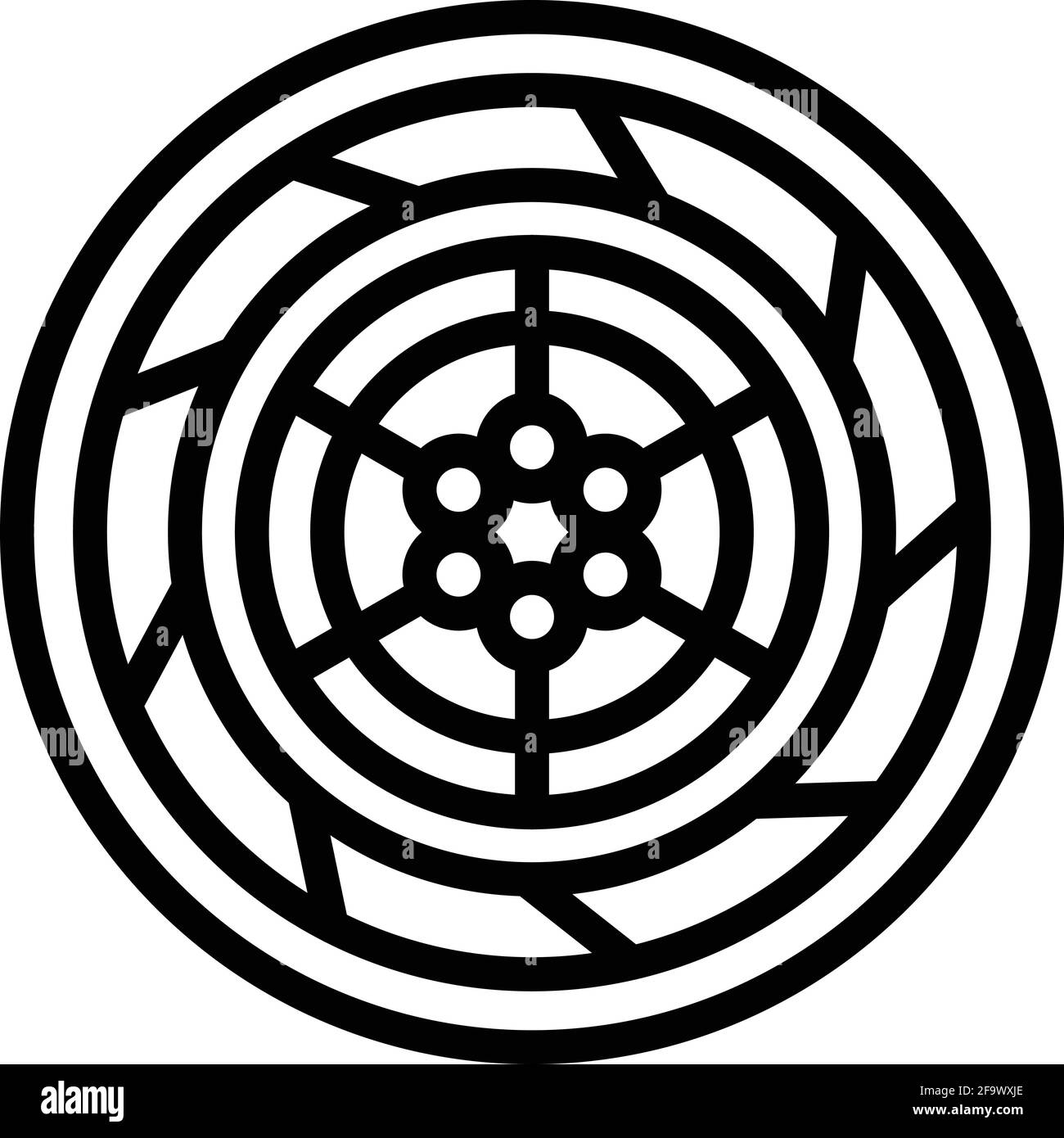 Service clutch icon. Outline Service clutch vector icon for web design