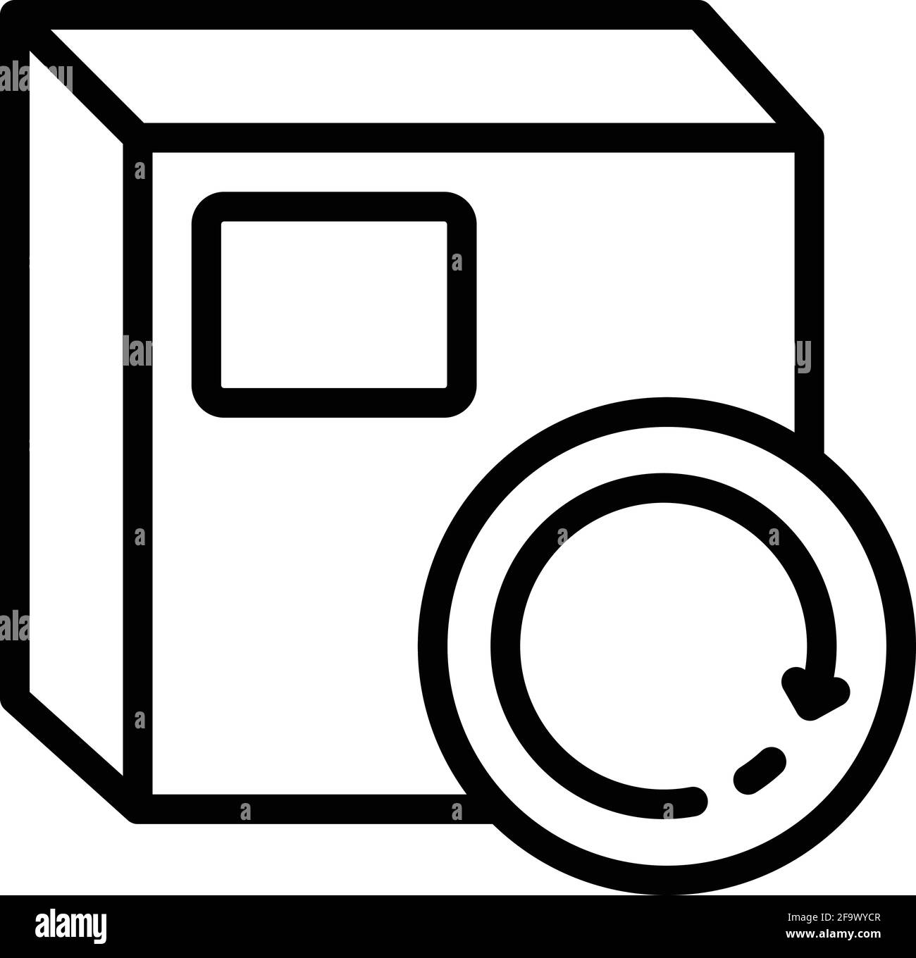 Replace parcel icon. Outline Replace parcel vector icon for web design isolated on white background Stock Vector