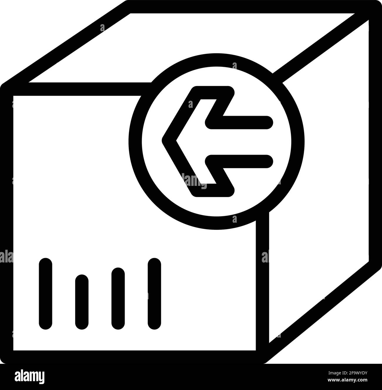 Return order icon. Outline Return order vector icon for web design ...