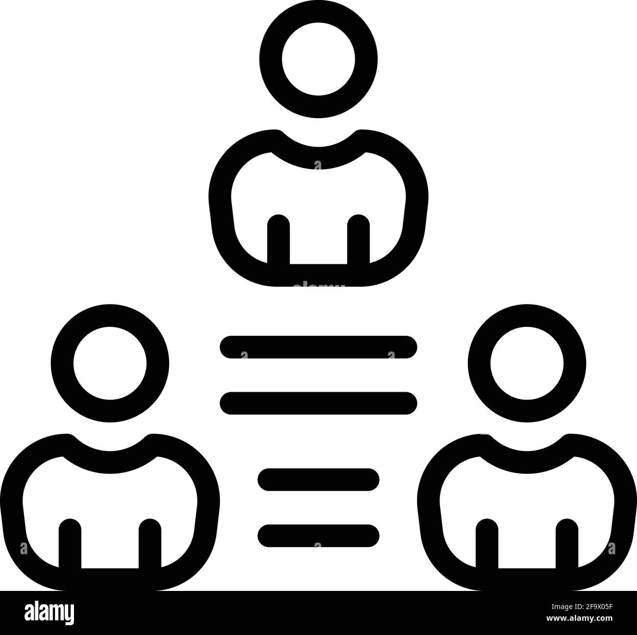 Students group icon. Outline Students group vector icon for web design