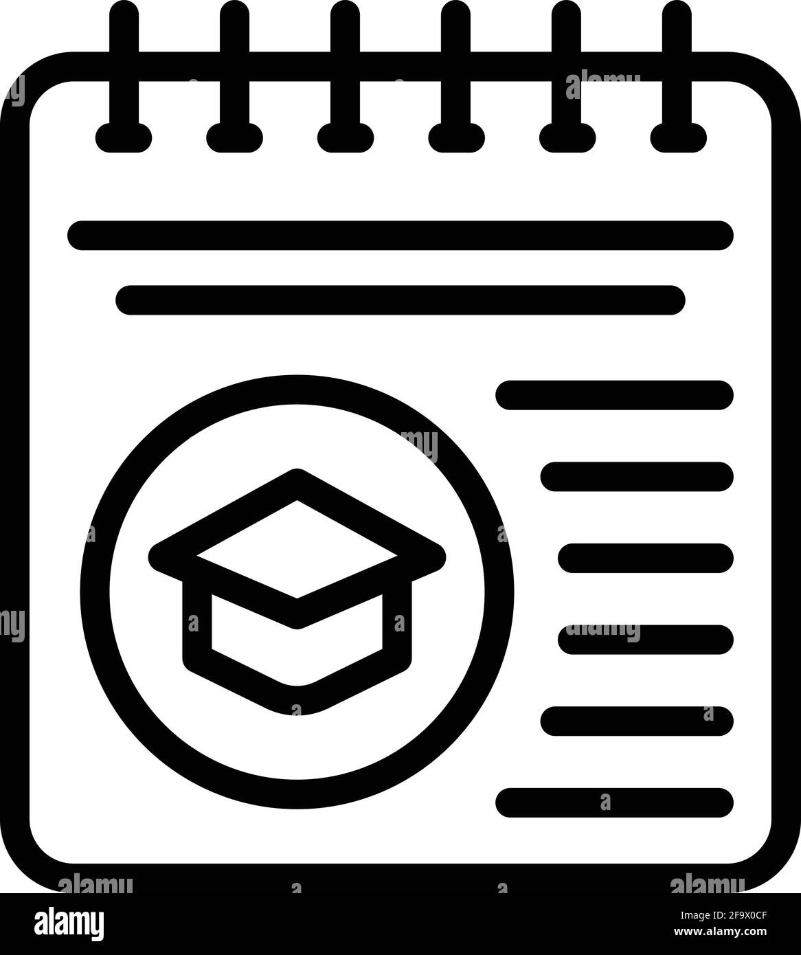 Student history icon. Outline Student history vector icon for web