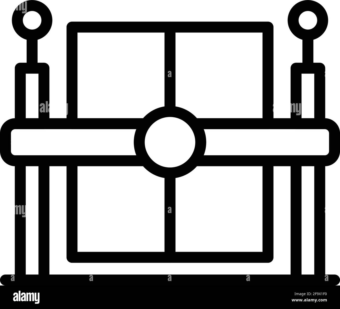 Automatic gate system icon. Outline Automatic gate system vector icon ...