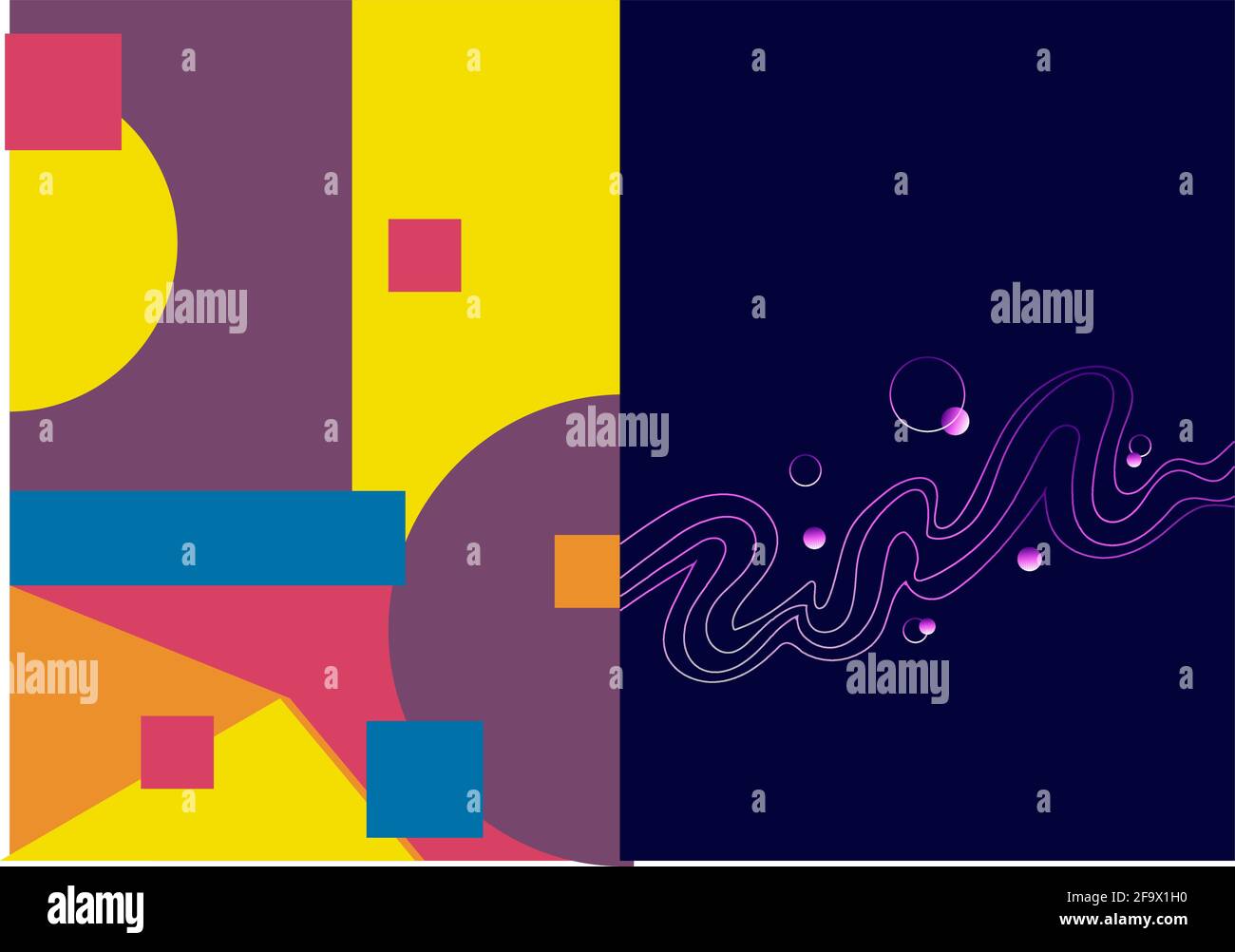 Bright poster with dynamic waves Vector background Stock Vector