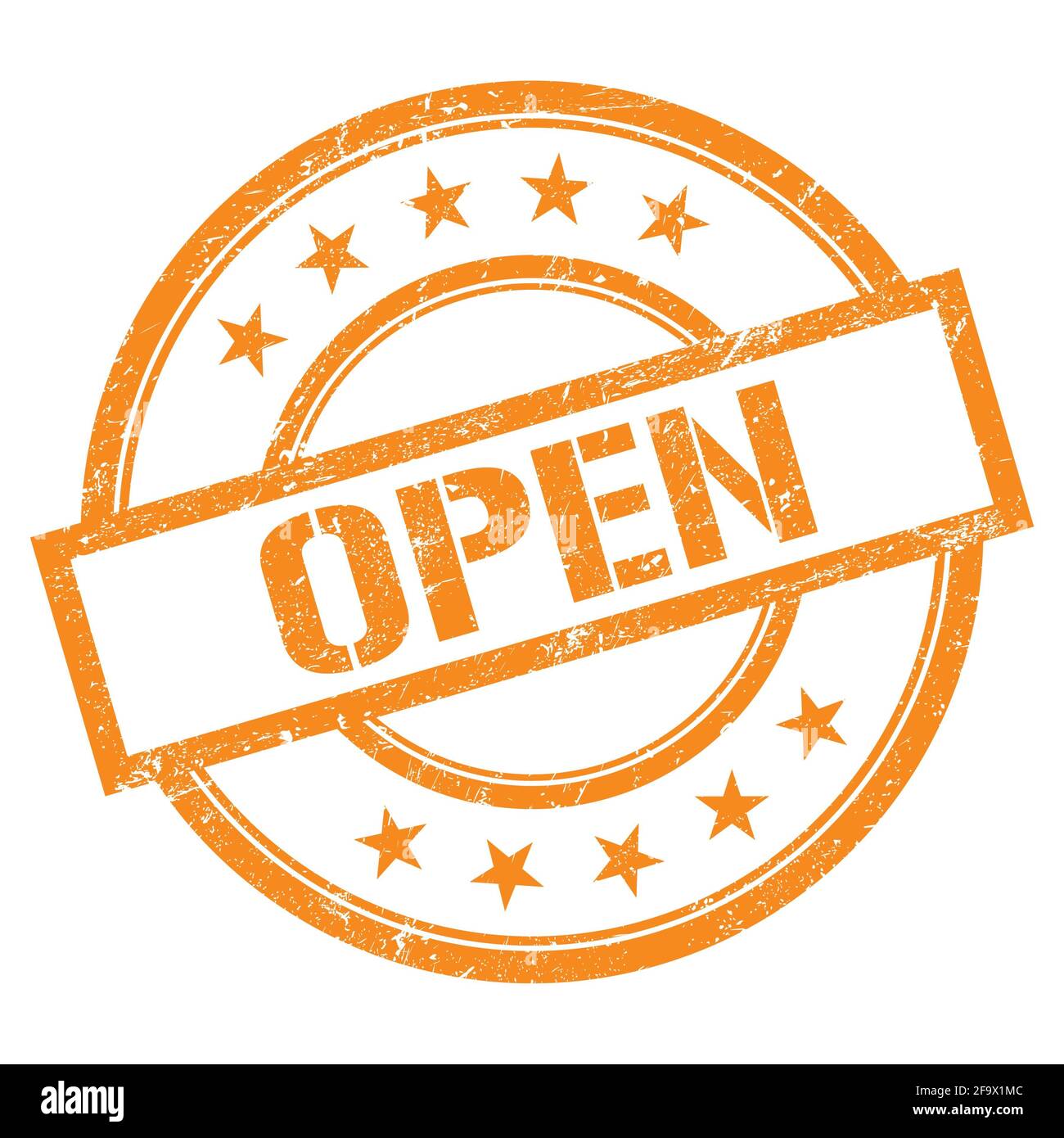 Vintage orange open sign hi-res stock photography and images - Alamy