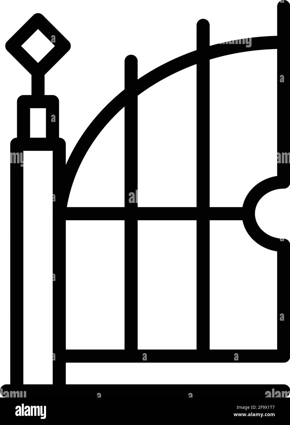 Automatic gate technology icon. Outline Automatic gate technology ...