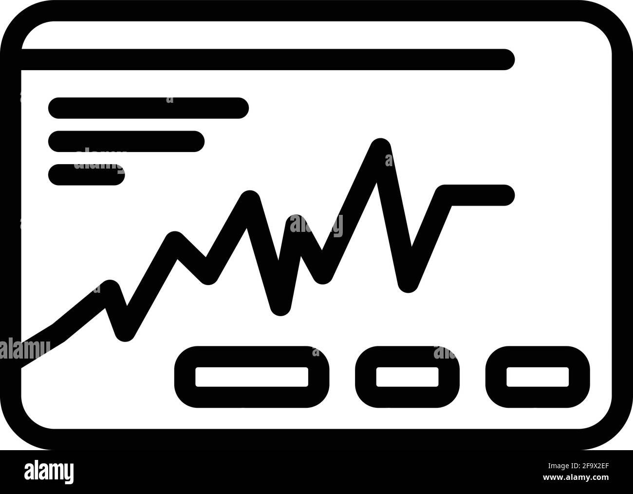 Bitcoin graph icon. Outline Bitcoin graph vector icon for web design ...