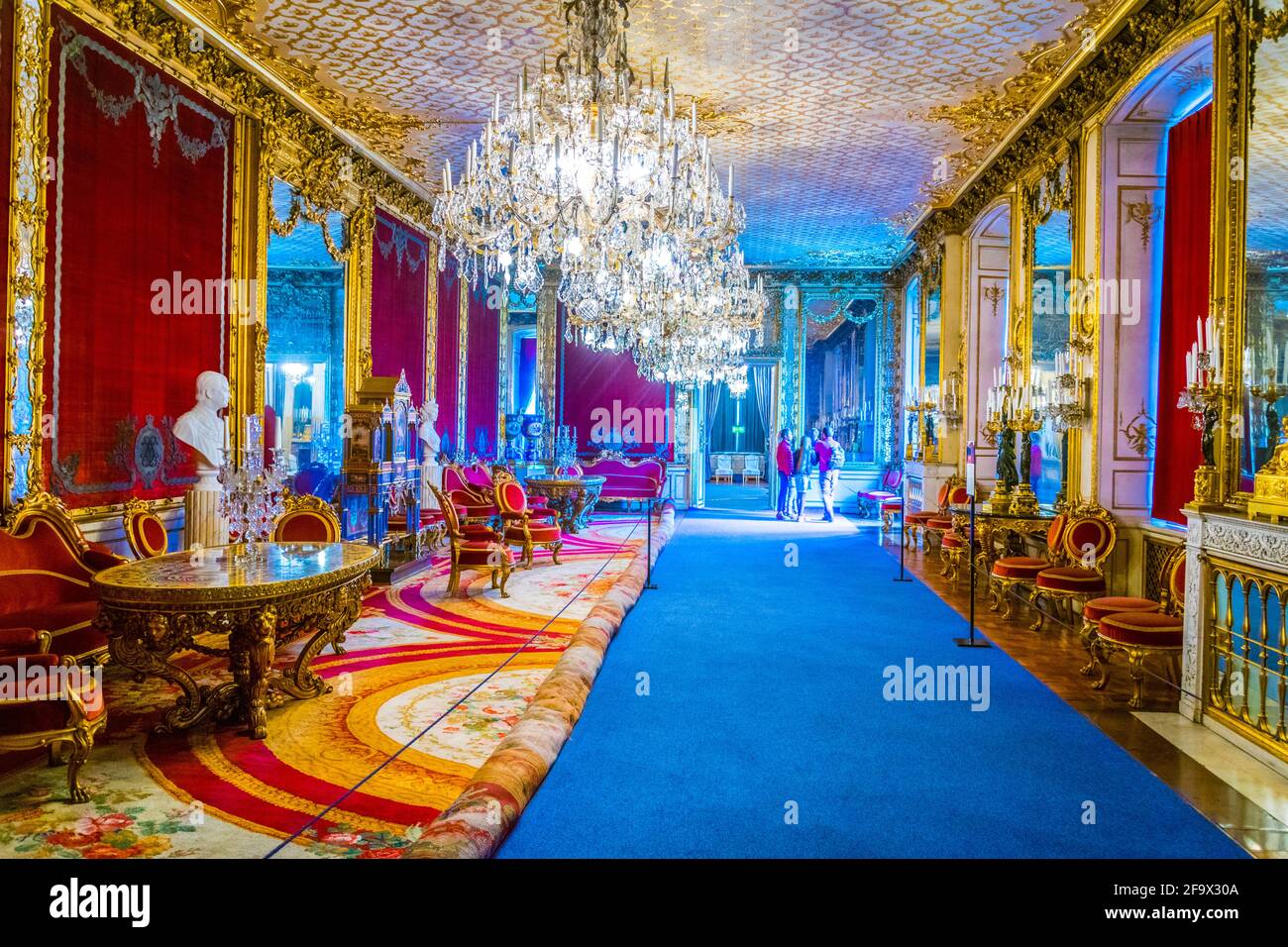 STOCKHOLM, SWEDEN, AUGUST 18, 2016: View of a chamber of the Kungliga slottet castle in Gamla Stan, Stockholm, Sweden Stock Photo