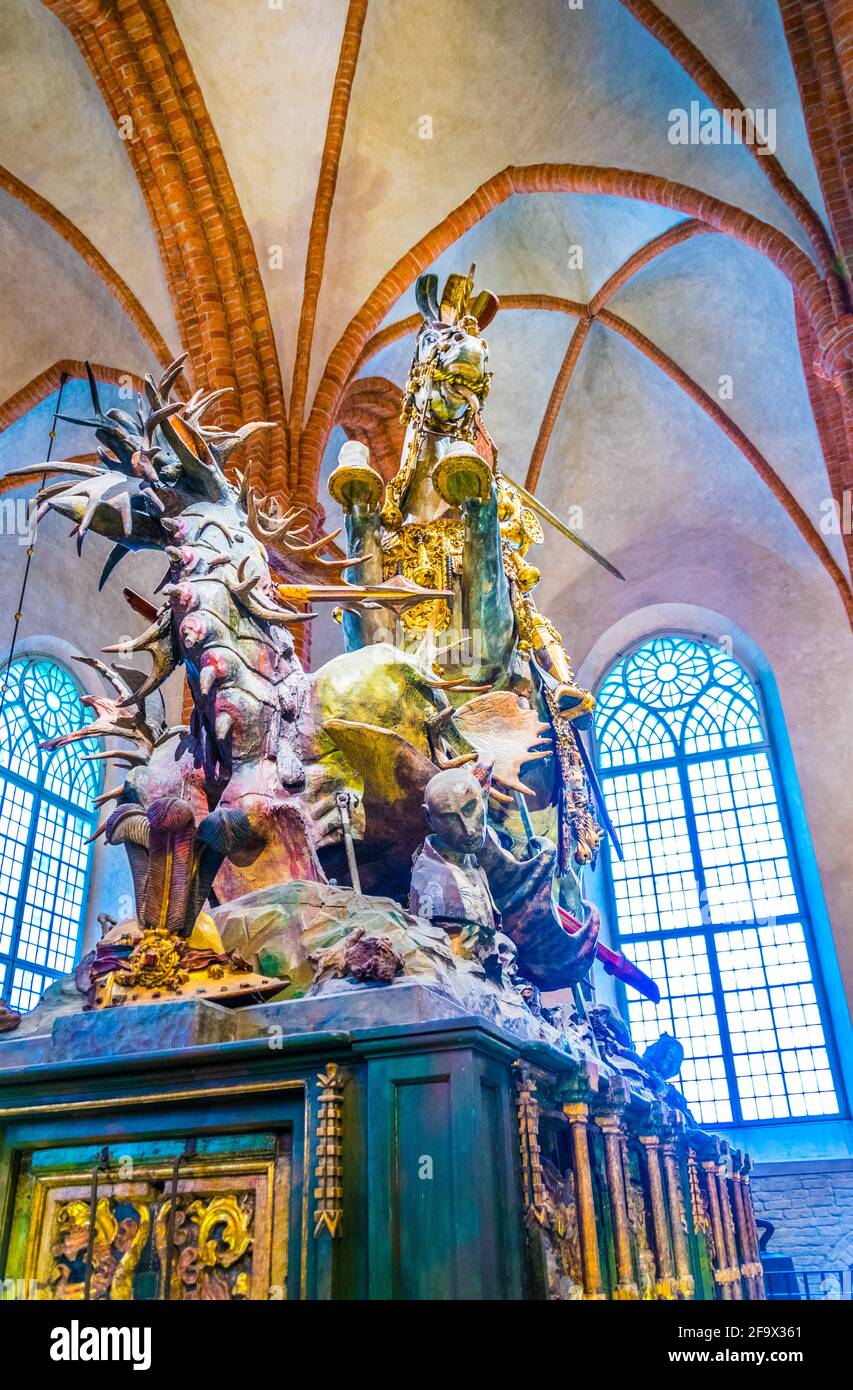 STOCKHOLM, SWEDEN, AUGUST 18, 2016 The most famous wooden statue of