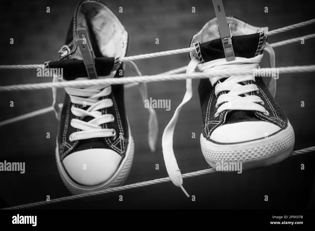 Cleaning shoes Black and White Stock Photos & Images - Alamy
