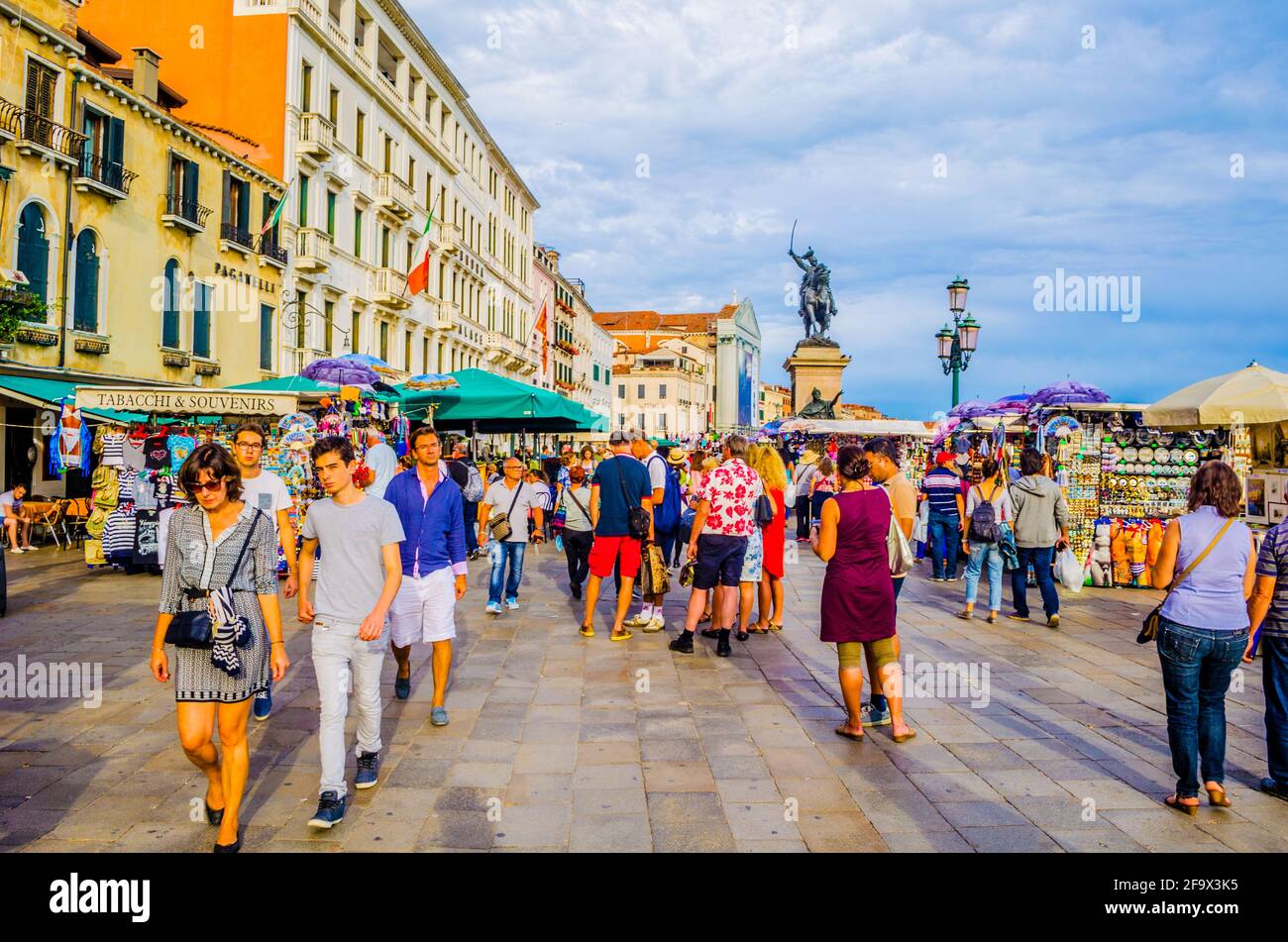 VENICE, ITALY, SEPTEMBER 20, 2015: Vaporetti is a system of public transportation in italian city venice and those water trams are having stations on Stock Photo
