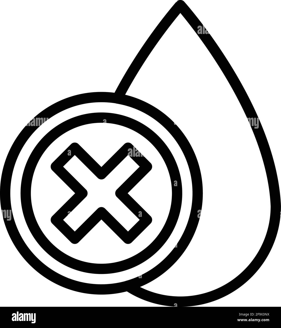 Dirty water drop icon. Outline Dirty water drop vector icon for web ...