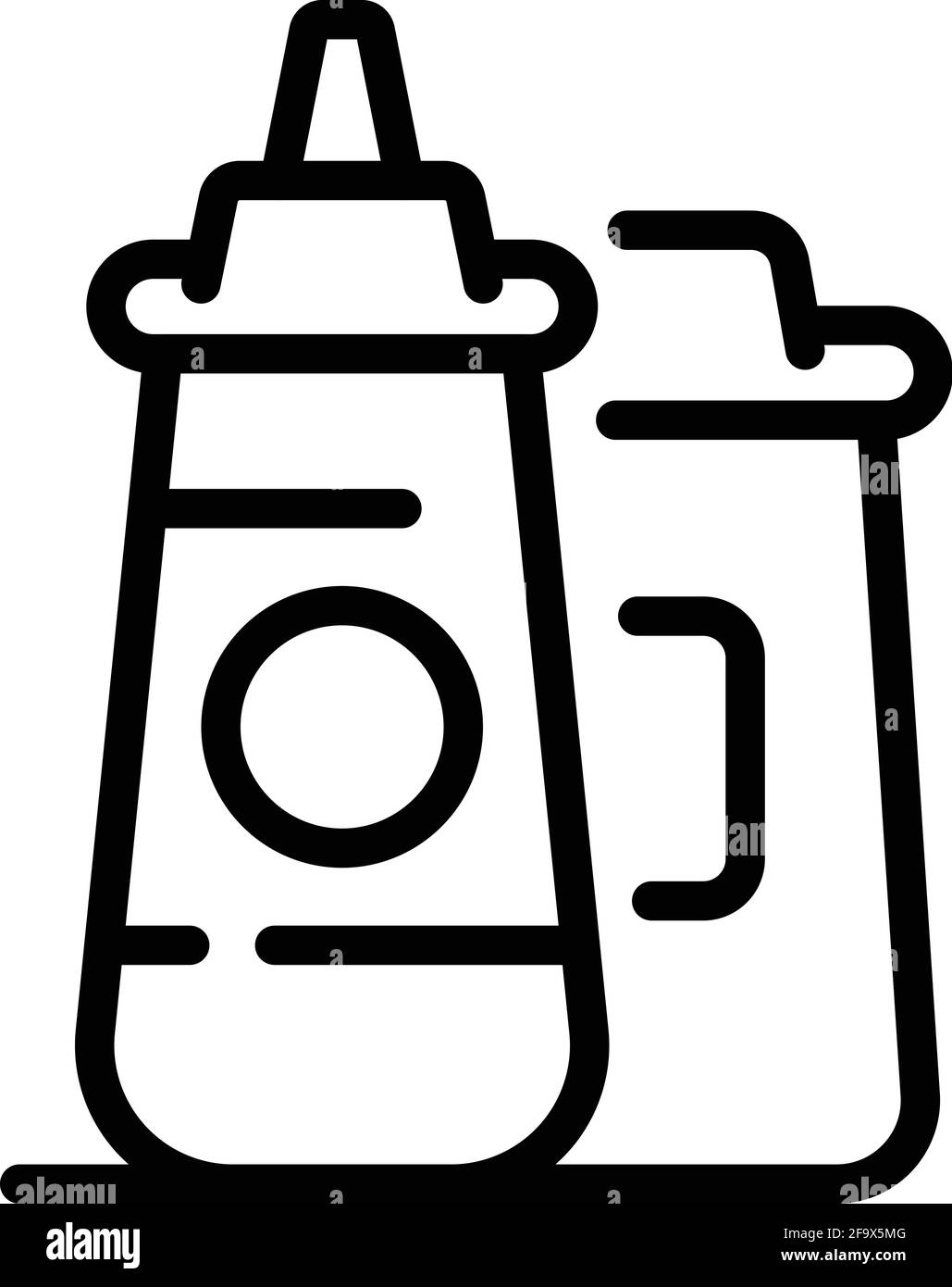 Sauce bottle icon. Outline Sauce bottle vector icon for web design isolated on white background Stock Vector