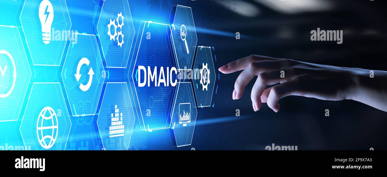 DMAIC SIx sigma lean manufacturing development technology concept. Stock Photo