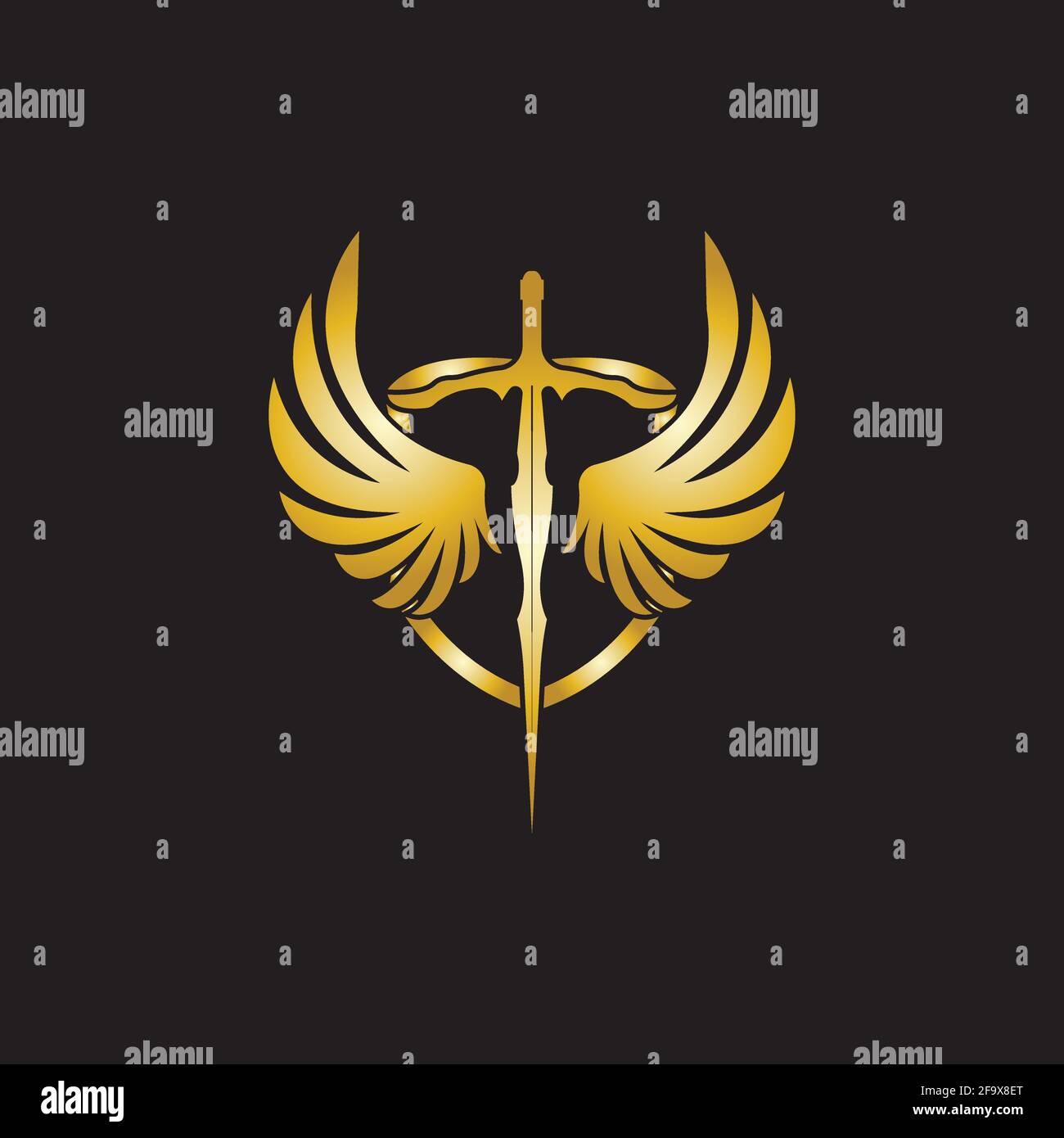 Sword medieval gold Stock Vector Images - Alamy