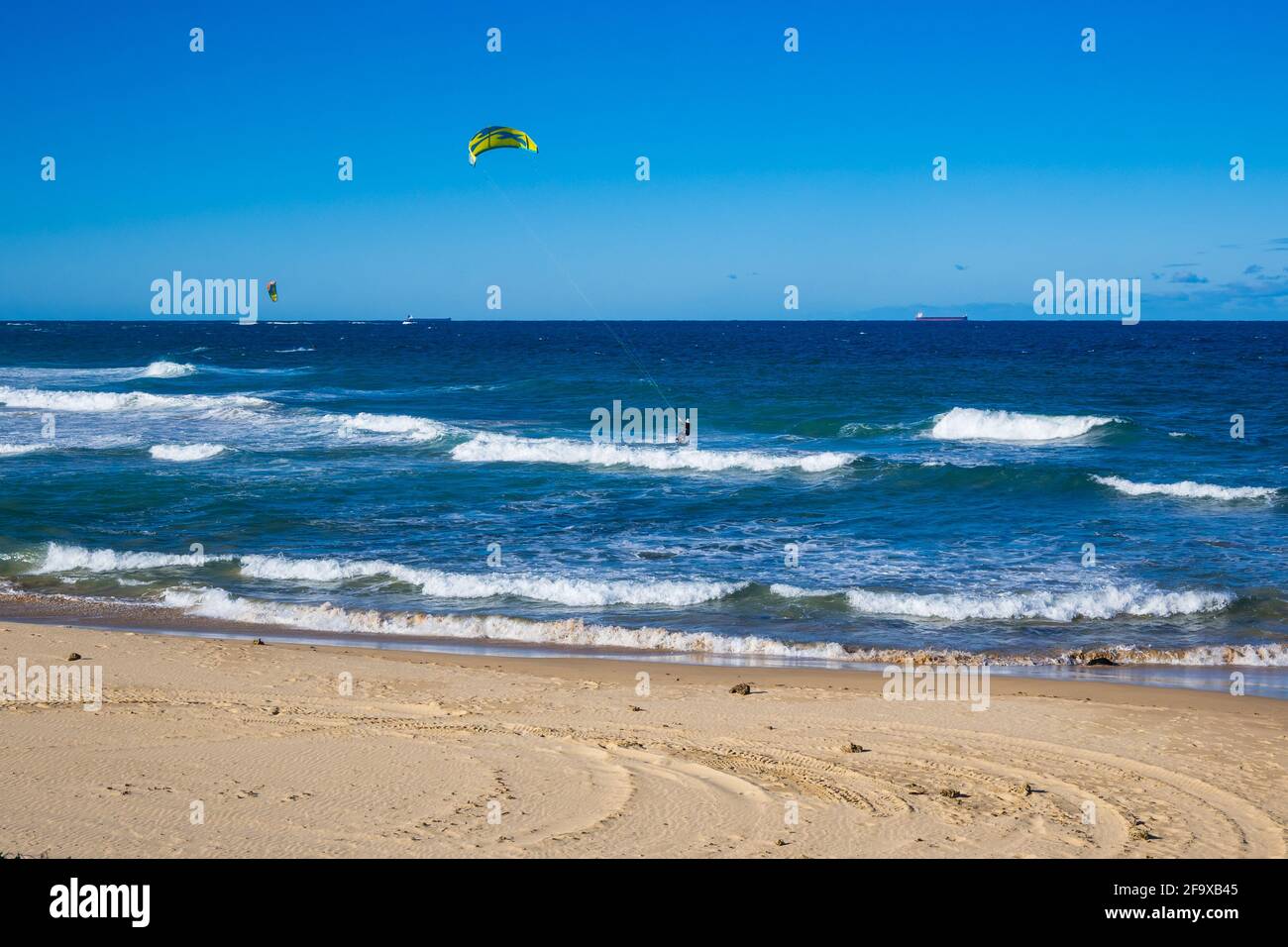 Kite Surfing Wollongong Stock Photo