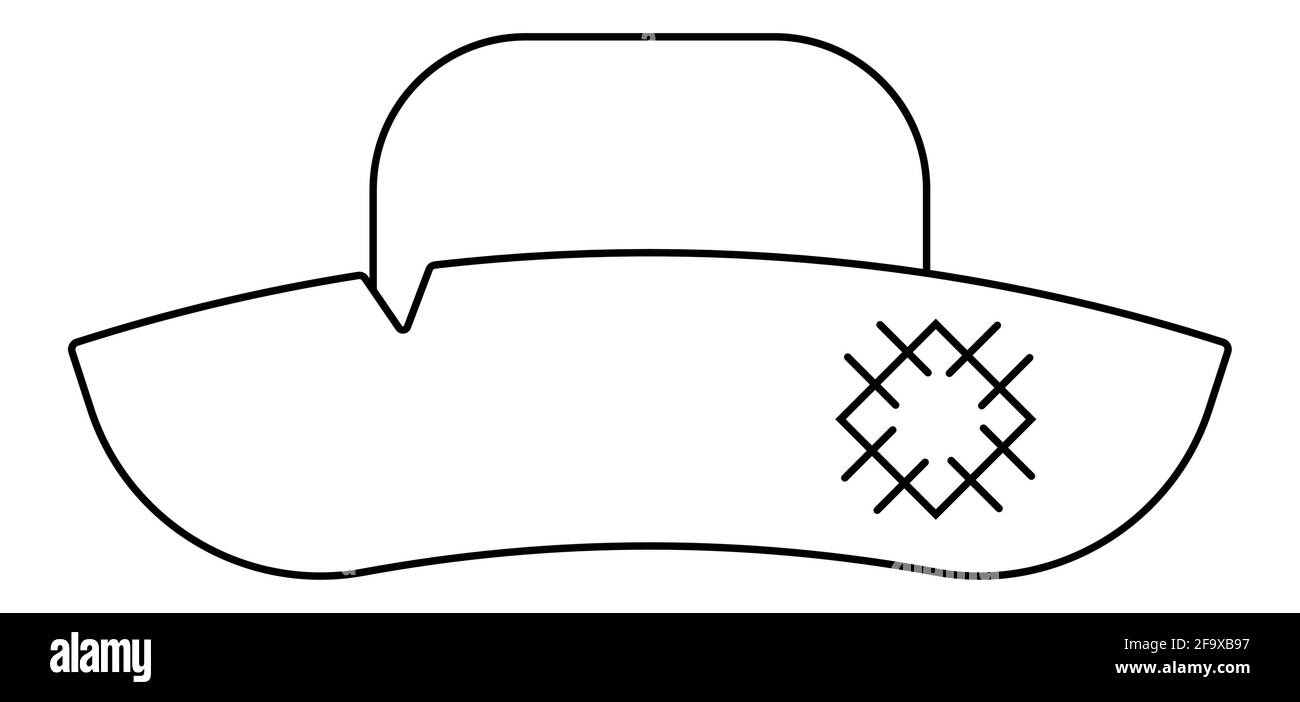 festive wide hat on a white background. Vector Illustration. EPS10 Stock Vector