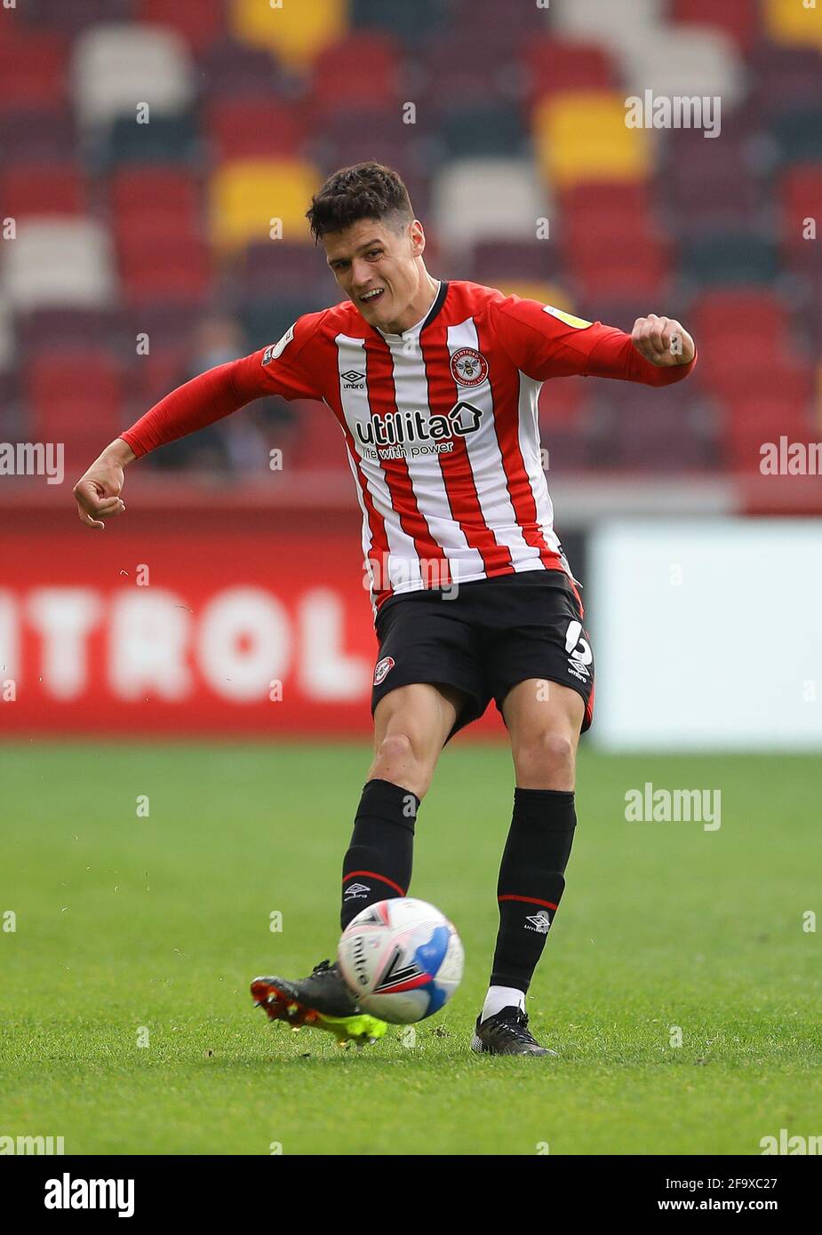 London England 20th April 2021 Christian Norgaard Of Brentford During The Sky Bet Championship Match At Brentford Community Stadium London Picture Credit Should Read David Klein Sportimage Stock Photo Alamy