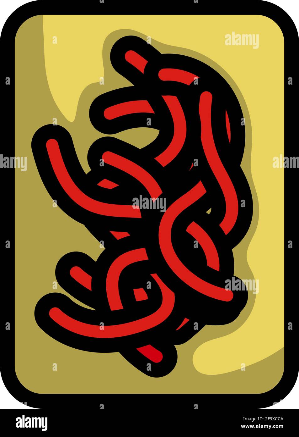 Icon Of Worm Container. Editable Bold Outline With Color Fill Design ...