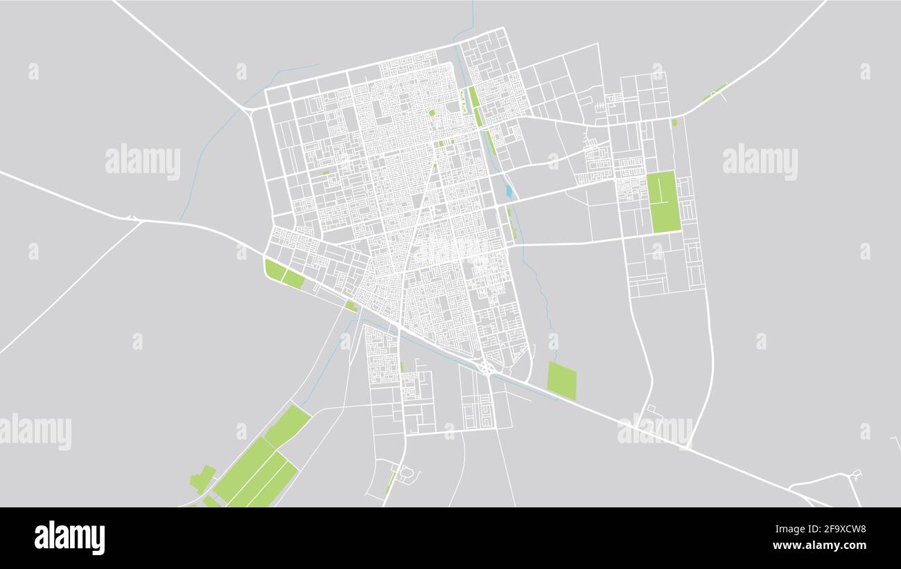 Urban vector city map of Hafar Al Batin, Saudi Arabia, Middle East Stock Vector