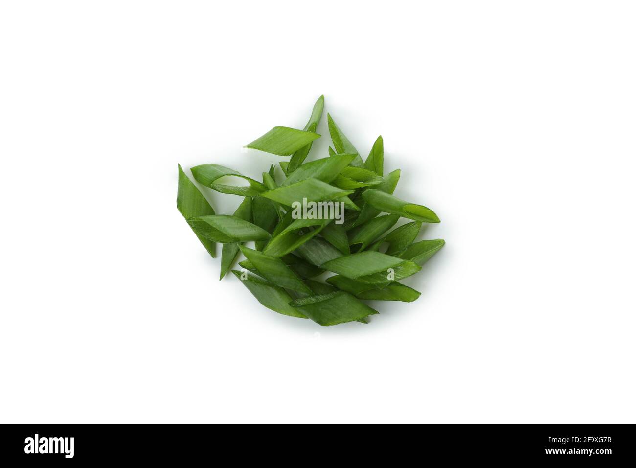 Chopped green onion isolated on white background Stock Photo - Alamy