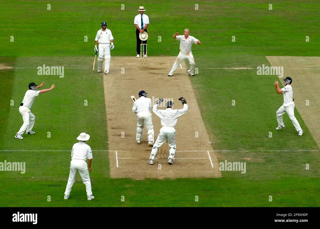 MARK  BUTCHER OUT CAUGHT LANGER  AT THE OVAL IN 5TH TEST Stock Photo