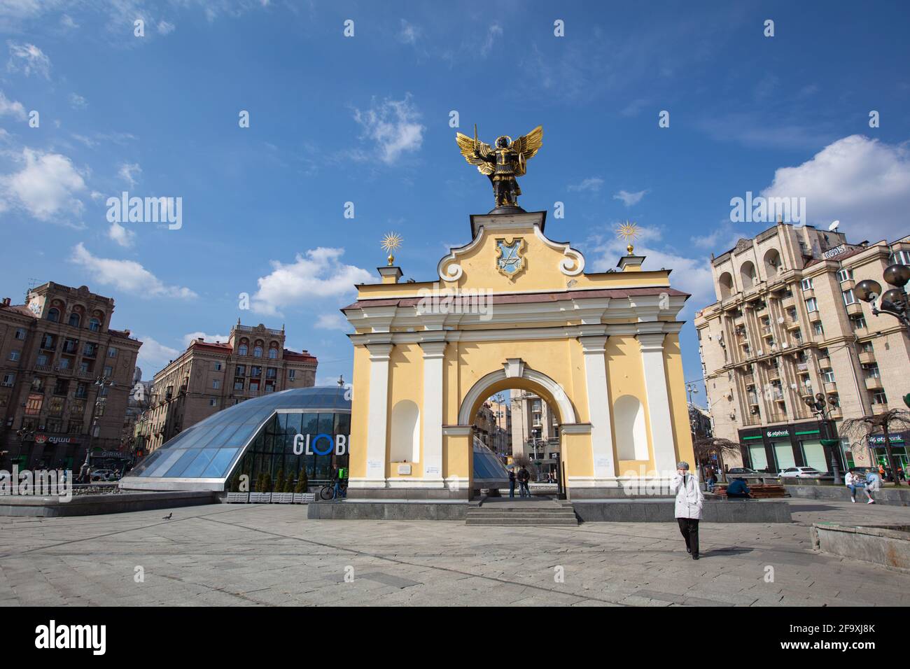 Archangel michael statue in kiev hires stock photography and images