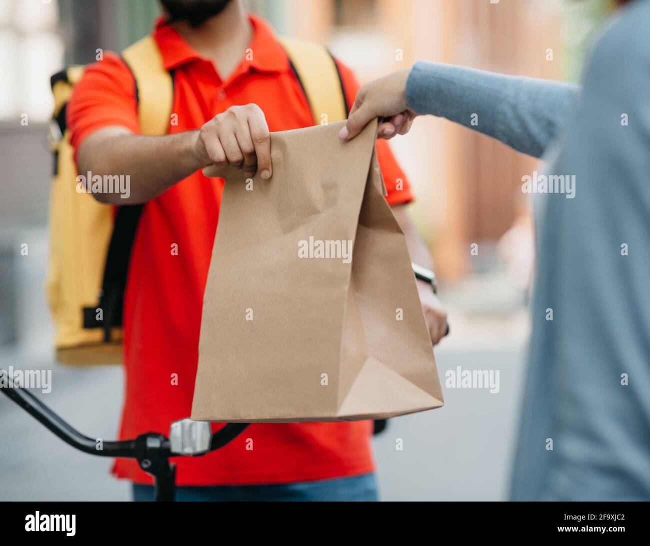 Takeaway delivery courier hires stock photography and images Alamy