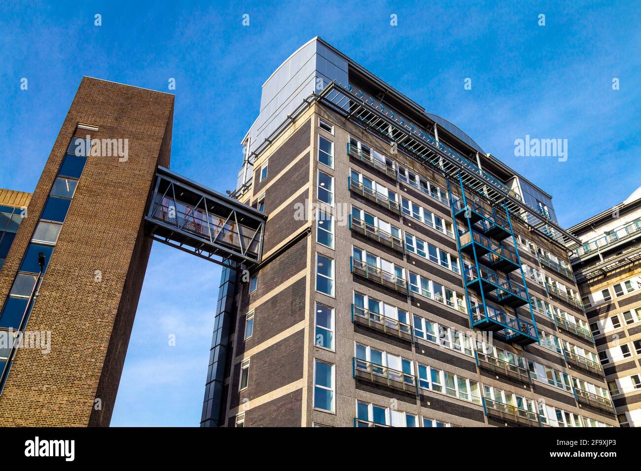 Exterior of The Vista Building, former office block converted into residential flats, Woolwich, London, UK Stock Photo