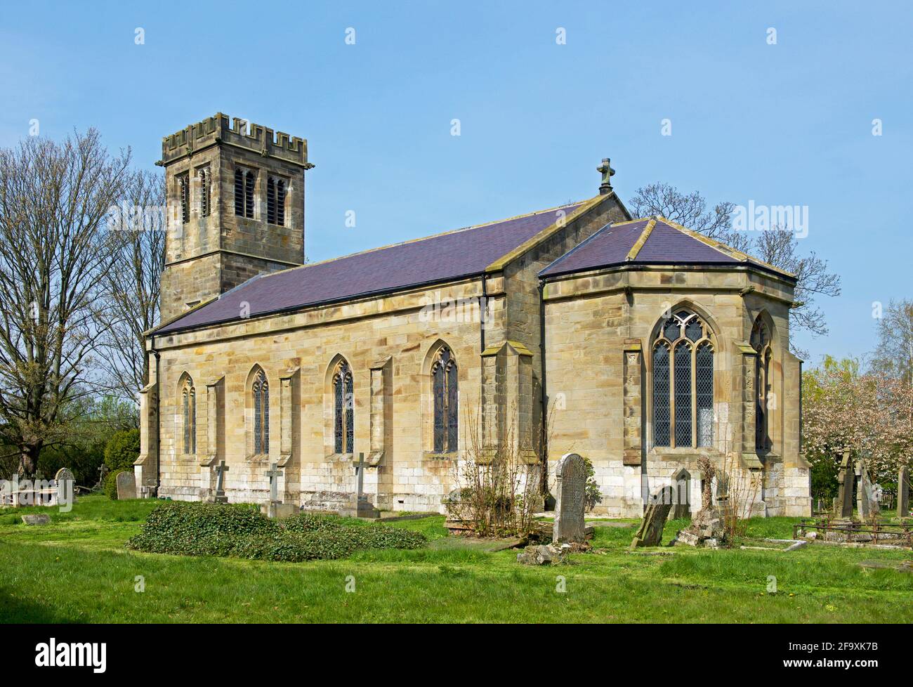 Holy Trinity Church in the village of Blacktoft, East Yorkshire, England UK Stock Photo