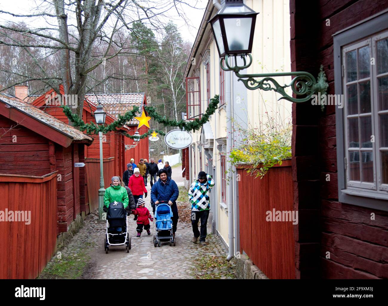 Winter in old town, Linköping, Sweden Stock Photo - Alamy