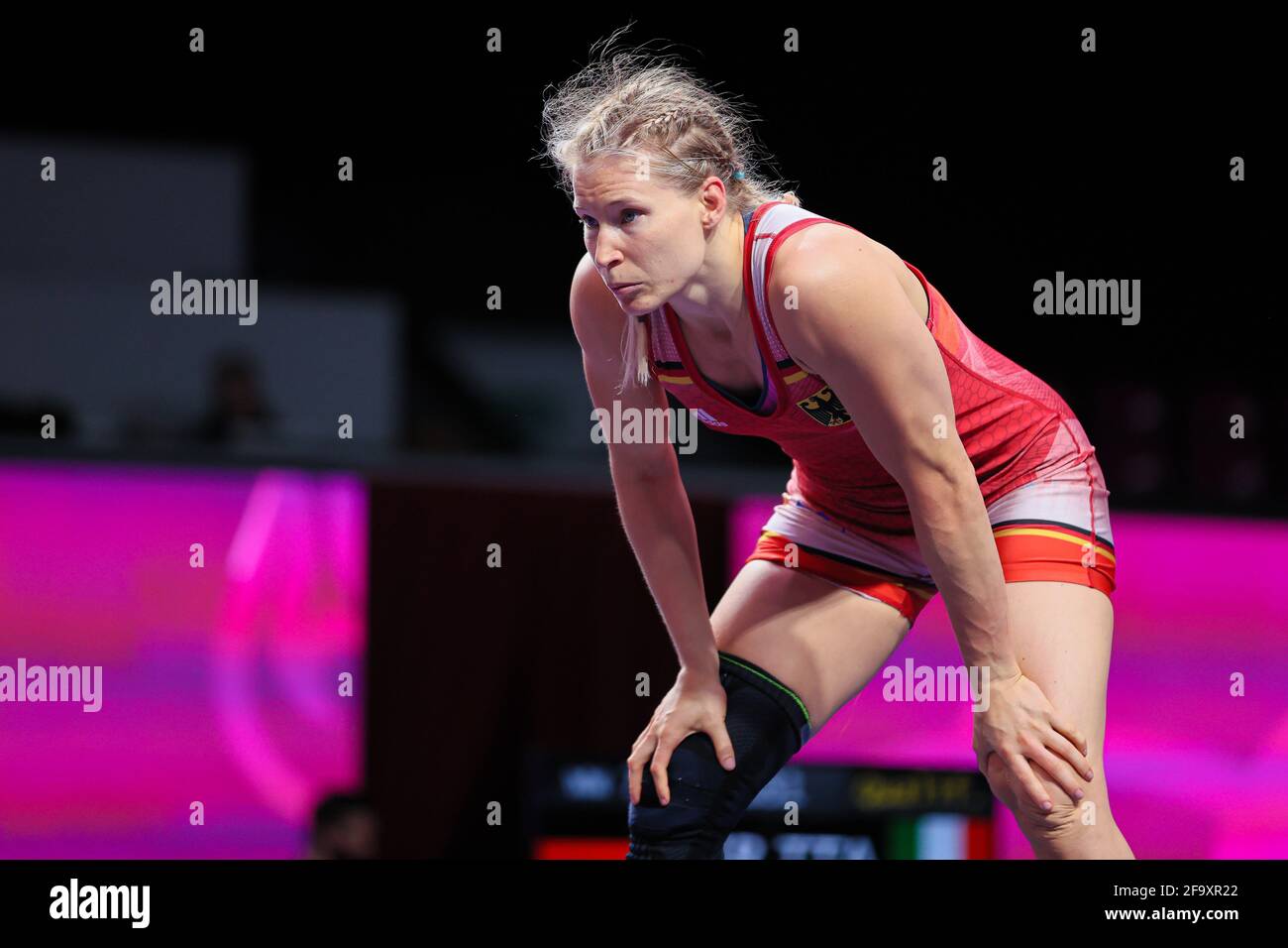 Warschau Poland 21st Apr 2021 Wrestling Freestyle European Championships 76 Kg Freestyle Women Semi Finals Aline Rotter Focken Germany In Her Bout Against E Rinaldi Italy Credit Kadir Caliskan Uww Dpa Alamy Live News Stock Photo Alamy