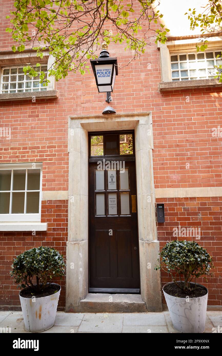 London, UK - 20 Apr 2021: The front of Bow Street Police Museum. The new museum has been created inside the former famous Magistrates Court. Stock Photo