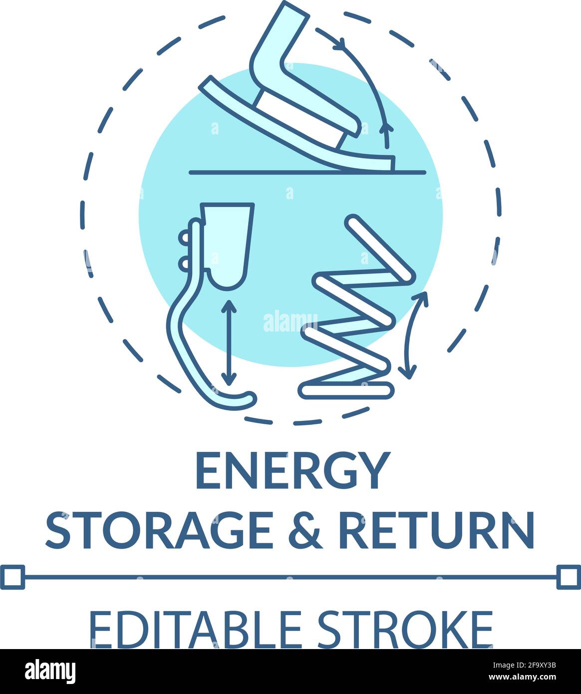 Energy storage and return concept icon Stock Vector