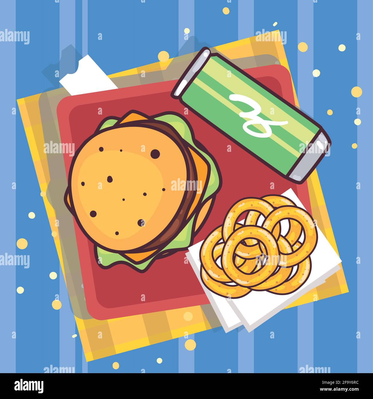 Fast food hamburger soda and french fries Stock Vector Image & Art - Alamy