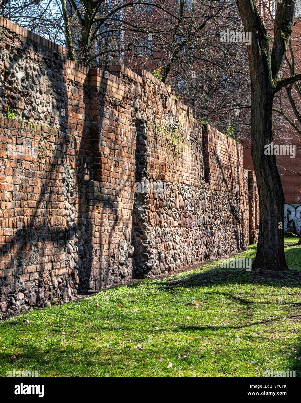 Mediaeval City wall ruin in Littenstraße.Mitte, Berlin,Germany ...