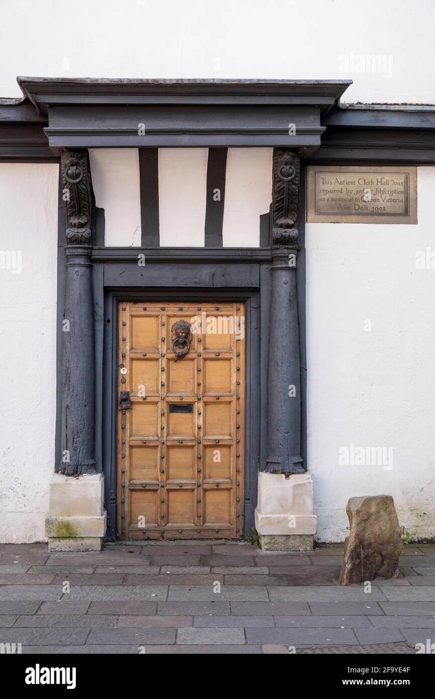 Old doorway of the West Berkshire Museum on Wharf Street, Newbury, West Berkshire, England, United Kingdom, Europe Stock Photo