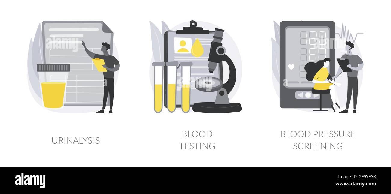 Clinical examination abstract concept vector illustrations. Stock Vector