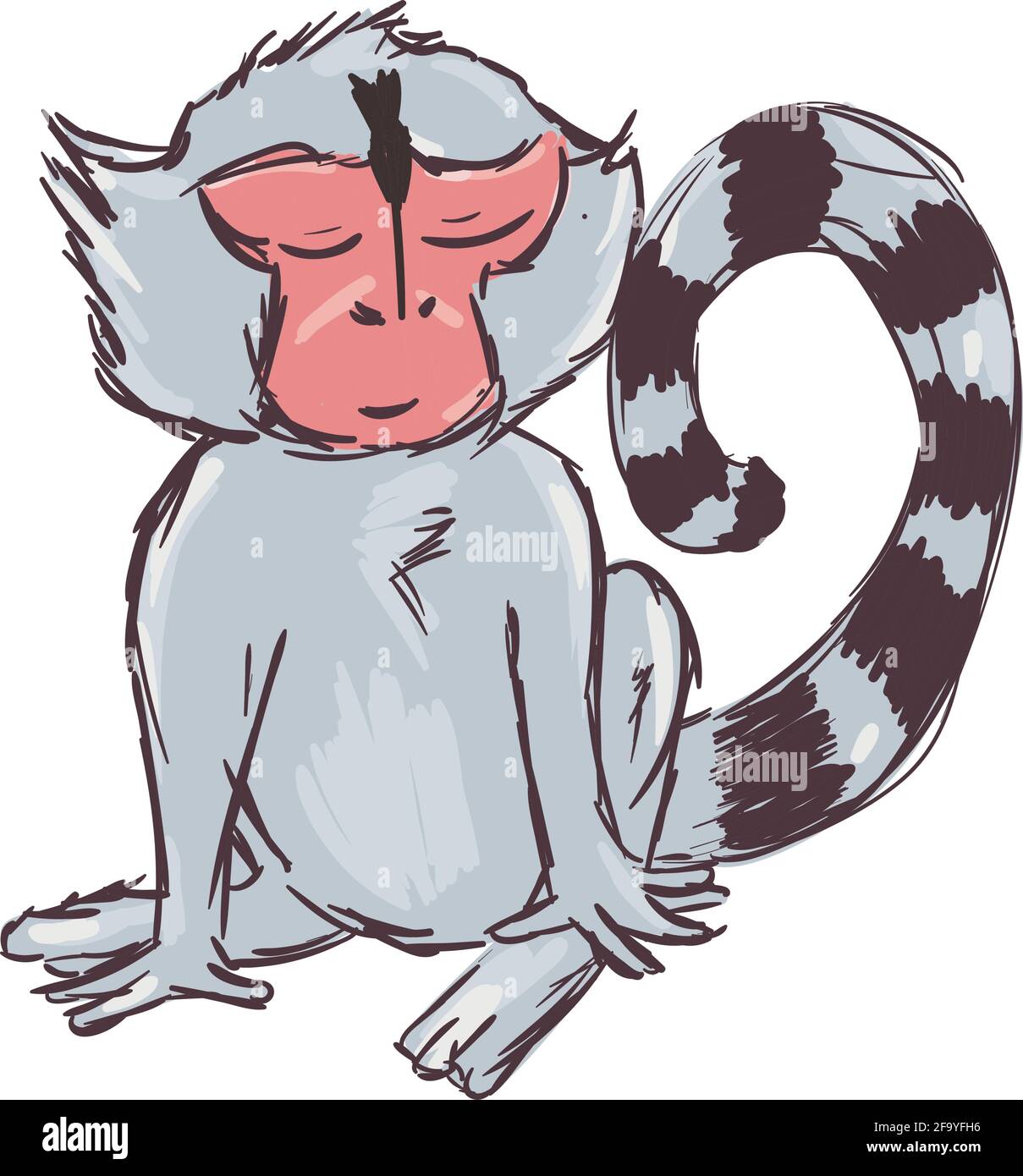 Cute monkey cartoon on white background Stock Vector Image & Art - Alamy