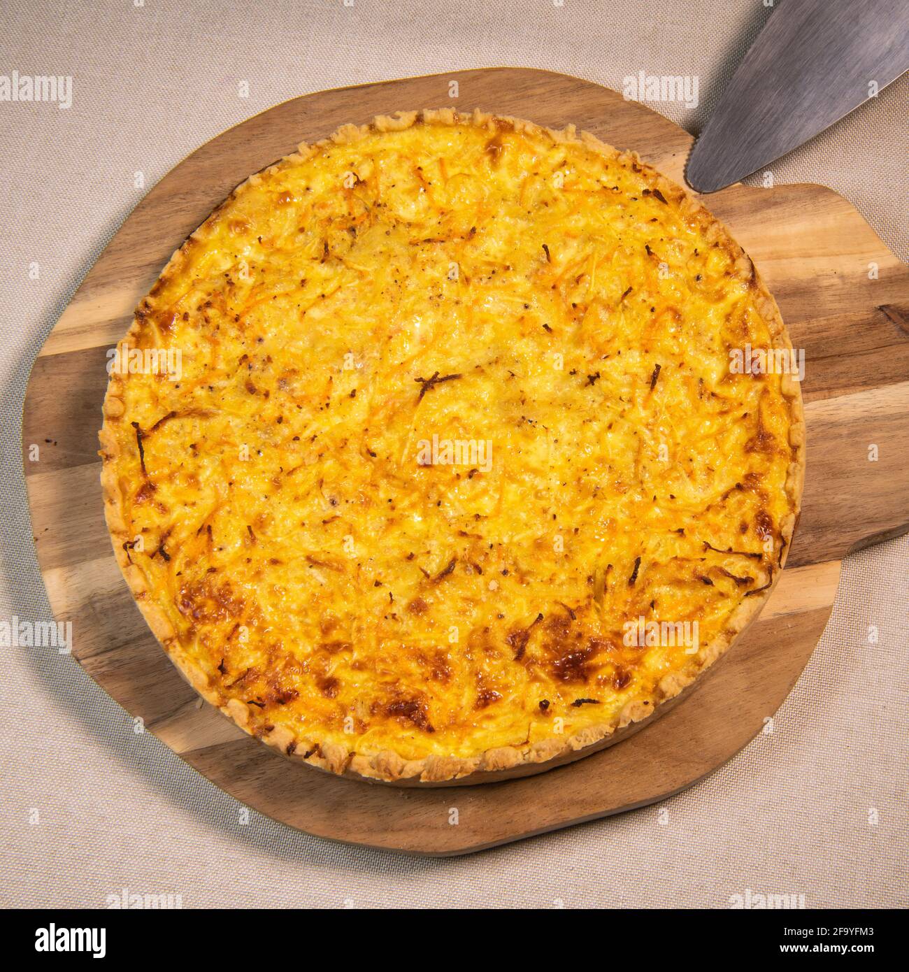 Vegetarian quiche recipe with winter vegetables, carrot, celery, potato