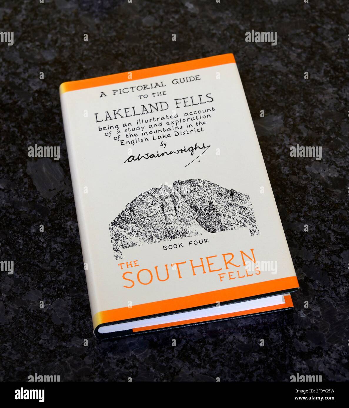 Book. 'A Pictorial Guide to the Lakeland Fells. The Southern Fells' by Alfred Wainwright. Stock Photo