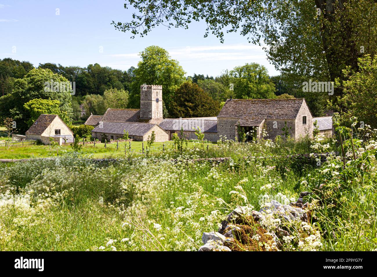 The Cotswold village of Coln Rogers, Gloucestershire UK Stock Photo