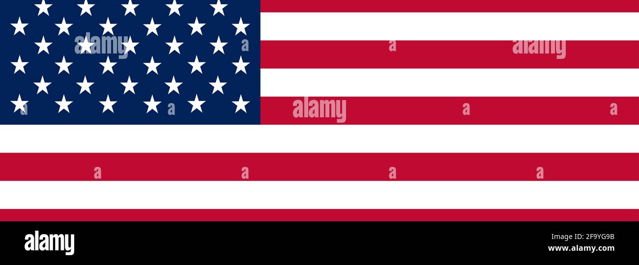 banner sized american flag illustration graphic government presentation poster card Stock Photo