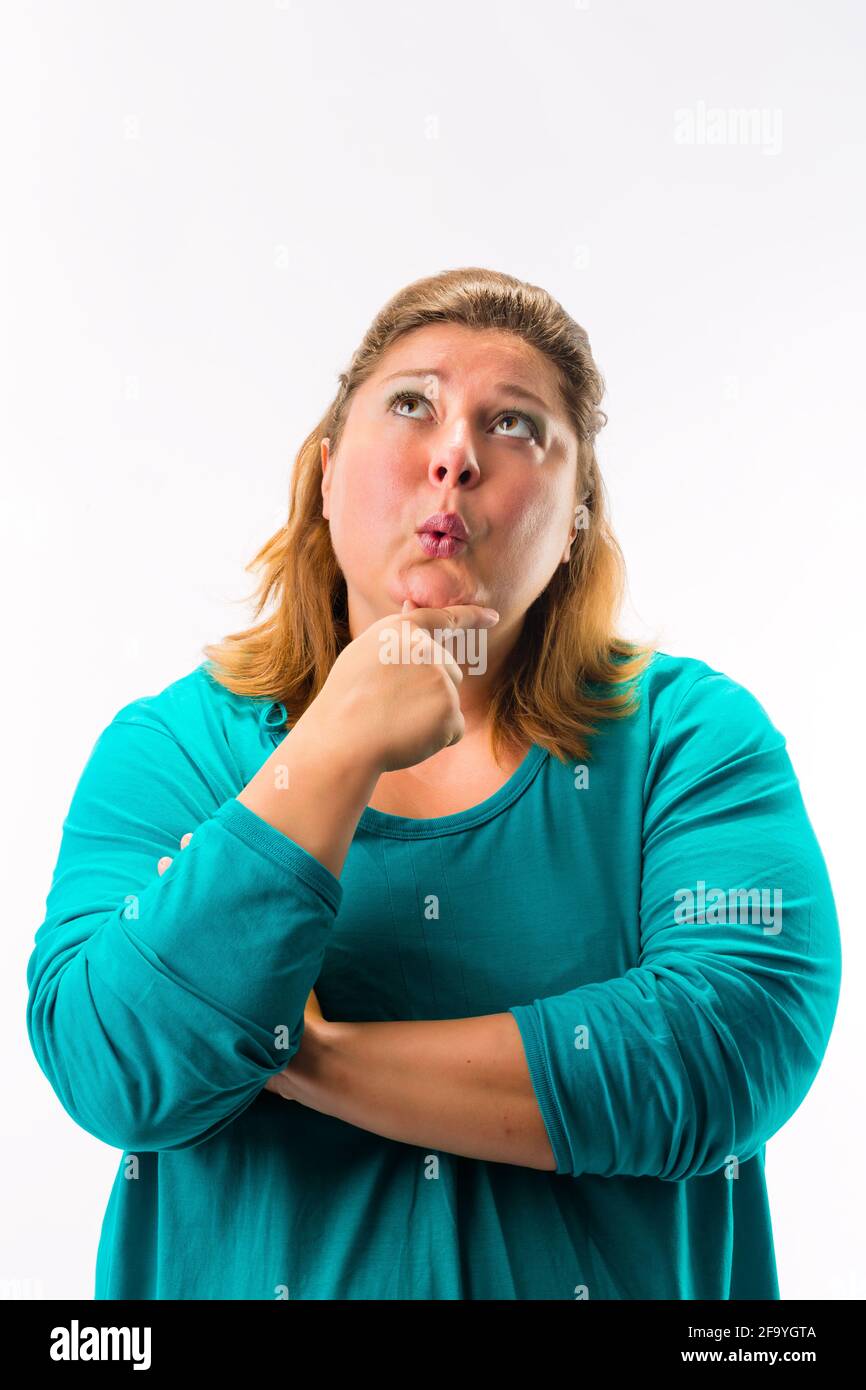 Fat blonde young woman hi-res stock photography and images - Alamy