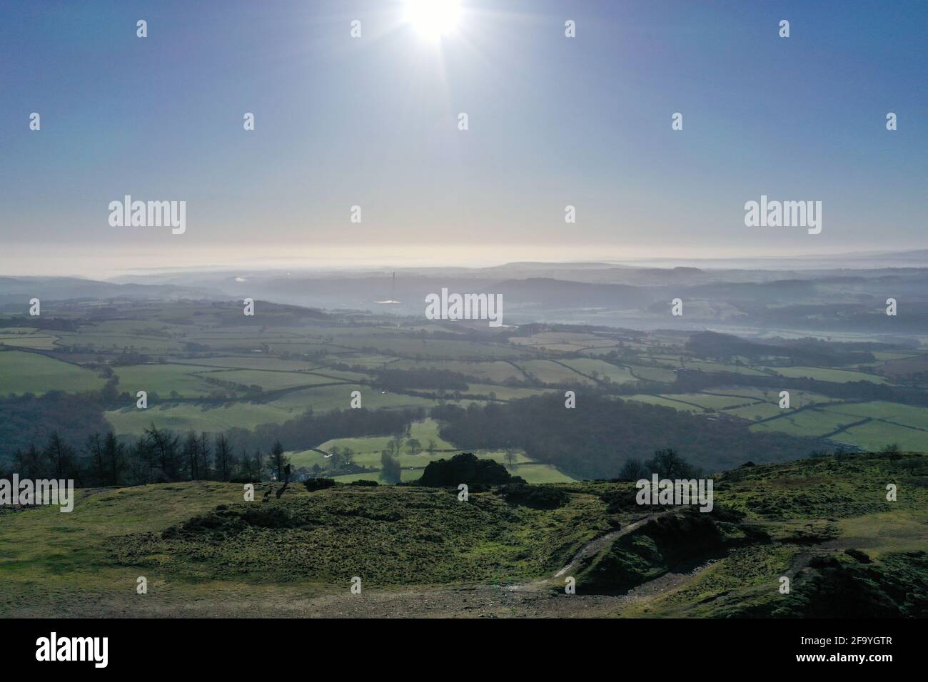 The Wrekin hill in Shropshire, a beautiful walk Stock Photo